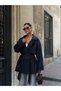 Women's Plaid Patterned Belted Trench Coat
