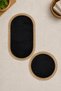 Handmade Bohemian Bath Mat Set of 2 Plush Non-Slip Gel Base Round 60X60 cm and Oval 55X100 cm - 3