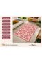 Aura Pink Squares Patterned Woven Base Decorative Carpet Aura4081 - 3
