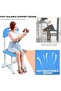 1St Modern Ergonomic Foldable Multifunctional Study Desk and Table 80X40X70Cm (Blue) - 5