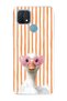 Oppo A15 / A15S Compatible Transparent Phone Case with Heart and Glasses Duck Pattern