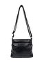 Viatox Vs 004 Adjustable Wide Strap Multi-Compartment Washed Leather Women's Cross Shoulder Bag Black - 3