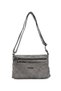 Viatox Vs 004 Adjustable Wide Strap Multi-Compartment Washed Leather Women's Cross Shoulder Bag Gray