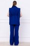 Tied Vest Suit Cobalt Blue Hm2750 - 6