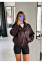 Biker Double Closure Oversize Leather Jacket