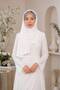 Crocodile Knot Combed Cotton Shawl - White - 5