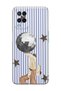 Oppo A54 Compatible Disco Ball Patterned Transparent Phone Case
