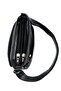 Viatox Vs 004 Adjustable Wide Strap Multi-Compartment Washed Leather Women's Cross Shoulder Bag Black - 5