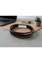 Ravenhall Double Row Braided Detail Genuine Leather Men's Bracelet – Steel Clasp - 3