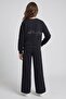 Girl's Embroidery Detailed Loose Sweatshirt and Wide-Legged Pants Set - 3