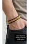 Aurex Gilded Leather Bracelet – Gold Tone Beaded Braided Men's Accessory