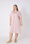 Women's Plus Size Patterned V-Neck Short Sleeve Viscose Nightgown 12180 - 2