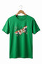 Butterfly Pattern Printed 100% Cotton Crew Neck Women's Men's Basic Tshirt
