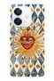 Oppo A3 Compatible Vintage Sun and Heart Pattern Transparent Phone Case