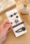 Black Stone Women's Hair Clip Set - 3
