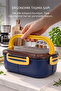 Bentora 6 Compartment Portable Food Container Lunch Box Diet Nutrition Box Storage Container Lunch Box - 2