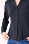 Crep Women's 100% Cotton Interlock Stretchy Textured Buttoned Long Sleeve Shirt - 4