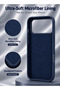 Apple iPhone 17 Pro Max Liquid Silicone Protective Case Cover with Microfiber Lining, Slim Shockproof Soft TPU Back Cover - Navy Blue - 4