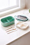 Bentora 6 Compartment Portable Food Container Lunch Box Diet Nutrition Box Storage Container Lunch Box - 3