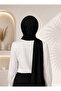 Crocodile Knot Combed Cotton Shawl - Black - 2