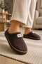 Women'S, Suede Textured, Fur Lined, Embroidery Detailed, Warm, Soft Sole House Slippers - 5