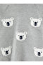 Two Mt Shop Quality Lcw Baby Gray Bear Patterned Baby Boy Knitwear Set - 4