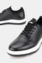 Men's Black Genuine Natural Leather Orthopedic Sole Comfort Smart Lace-Up Shoes - 4