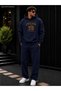 Men's Chicago 75 Printed Tracksuit Set / Hooded Sweatshirt with Kangaroo Pocket and Straight Leg Bottom