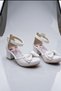 White Girls' Character-Embellished Heel-Held Evening Shoes
