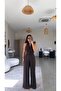 Brown Crepe Fabric Tied Premium Jumpsuit - 4