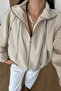 Stone-Embellished Stand-Up Collar Bomber Jacket Per9762 - 2