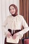 Lace-Up Detailed Crew Neck Shirt with Lace Detail and Flared Sleeves - 5