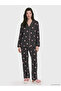 Esvab • Modern & Distinctive Shirt Roba Collar Embroidered Maternity Pajama Set