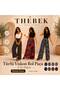 Women's Viscose Wide-Legged Trousers, Pack of 3, Mixed Colors and Patterns, Comfortable Fit