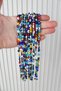 6 mm Mixed Multicolor Flat Glass Evil Eye Bead String - 1 String (64 Pieces) – Material for Bracelets, Necklaces, Prayer Beads, Keychains, Jewelry Design, and Handicraft Decoration - 5