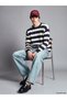 Rmz Gi̇yi̇m Farkiyla Zero Roba Collar Striped Men's Knitwear Sweater
