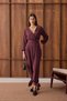 Women's Burgundy Tie-Up Double Set