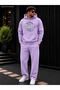 Men's the Original Vintage Printed Tracksuit Set / Hooded Kangaroo Pocket Sweatshirt and Straight-Leg Bottoms
