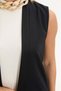 Women's long sleeveless casual cut stylish vest black - 7