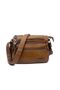 Viatox Vs 002 Multi-Compartment Washed Leather Women's Crossbody Shoulder Bag Mink - 3