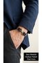 Montero Hook Double Row Braided Genuine Leather Men's Bracelet - Brown