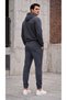 Men's Smoked 3 Thread Jogger Sweatpants with Elastic Cuffs - 3