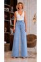 Women's Wide Leg High Waist Jean Palazzo Pants