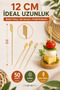 Set of 50 Decorative Bamboo Toothpicks with Golf Handle 12cm Sofa Party Invitation Presentation Cocktail Snack Toothpick Set - 2