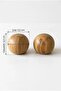 Set of 2 Round Bamboo Decorative Salt and Pepper Shakers - 4