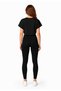 Women's Sportswear Top and Bottom Set – High-Waisted Leggings and Flowy Crop T-Shirt Fitness Set - 2
