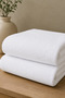 Set of 2 270Gr 50X90 cm White Hand and Face Towels 100% Cotton Soft Textured High Absorbent Plain Towels - 2