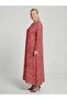 Plus Size Red Shawl Patterned Hijab Mother's Dress Xl-4Xl - 2