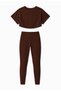 Women's Sportswear Top and Bottom Set – High-Waisted Leggings and Flowy Crop T-Shirt Fitness Set - 4