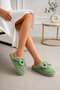 Women's Plush Home Slippers with Frog Figure, Soft Furry, Silent Sole, Closed Toe Winter Slippers Stc1334 - 3